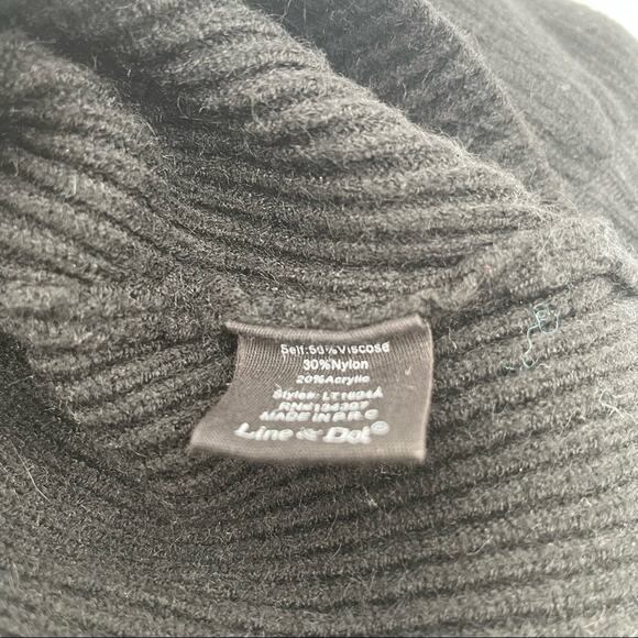 LINE & DOT Sweater Knit Black Ribbed Stretch Revolve Shopbop Sleeves Size Small - Picture 11 of 13